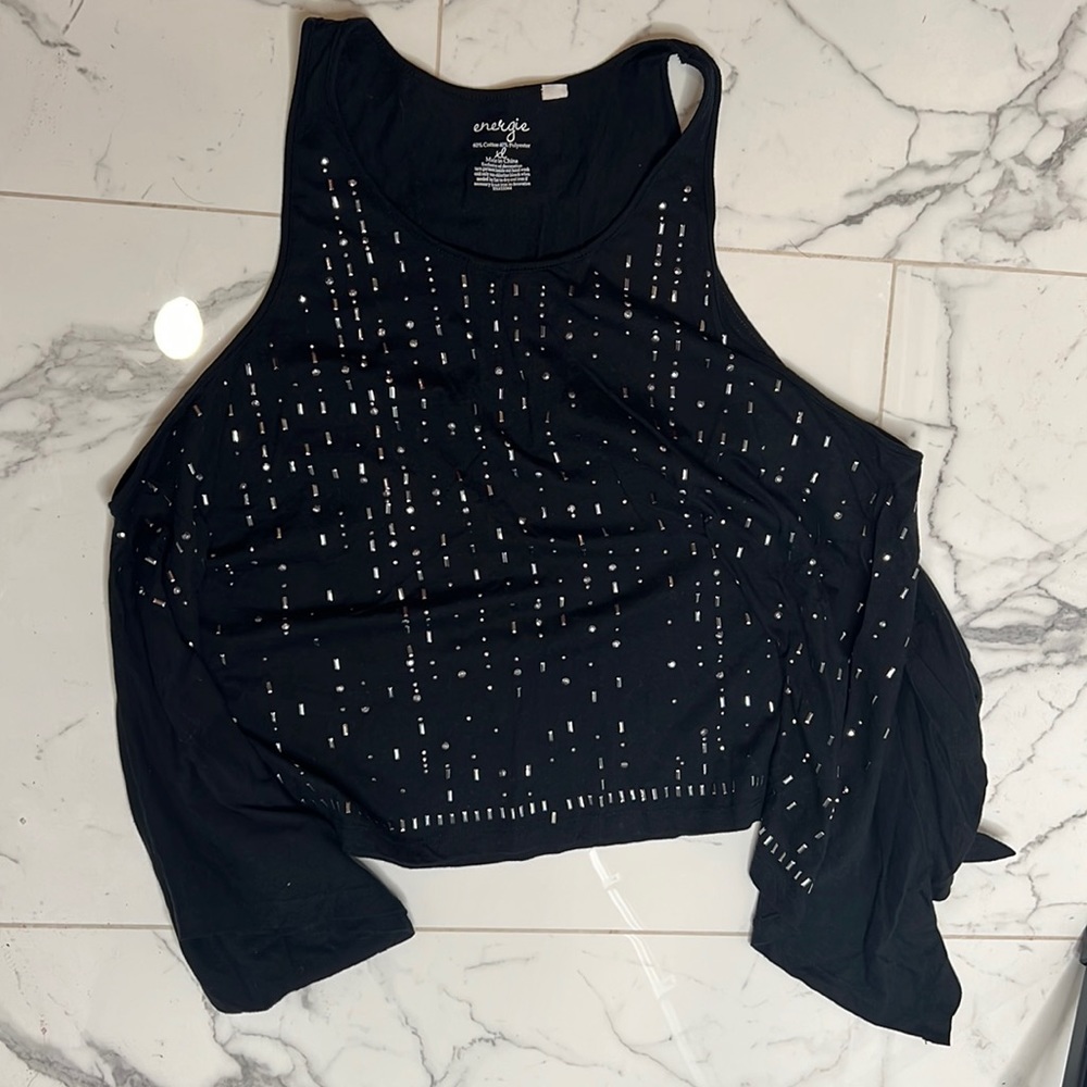 Black hanging tank top